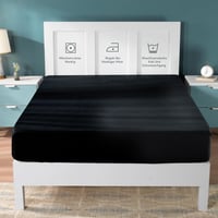 Cearșaf cu elastic Utopia Bedding din jerse, negru, 140x200 cm - Husă de pat elastică cu aspect de bumbac 5