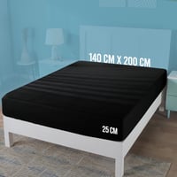 Cearșaf cu elastic Utopia Bedding din jerse, negru, 140x200 cm - Husă de pat elastică cu aspect de bumbac 3