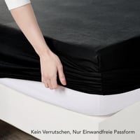 Cearșaf cu elastic Utopia Bedding din jerse, negru, 140x200 cm - Husă de pat elastică cu aspect de bumbac 6