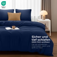 Utopia Bedding Posteljina od mikrovlakana 155x220 cm + 2 jastučnice 80x80 cm - Mornarsko plava 2
