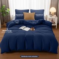 Utopia Bedding Posteljina od mikrovlakana 155x220 cm + 2 jastučnice 80x80 cm - Mornarsko plava 4