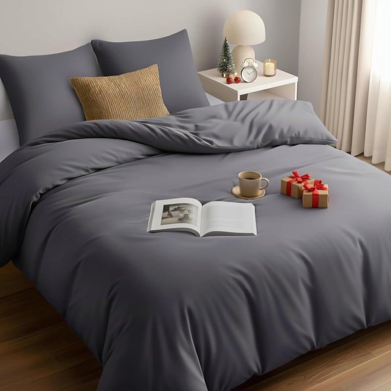 Utopia Bedding Mikroszálas Ágyneműhuzat 200x220 cm Szürke + 2 Párnahuzat