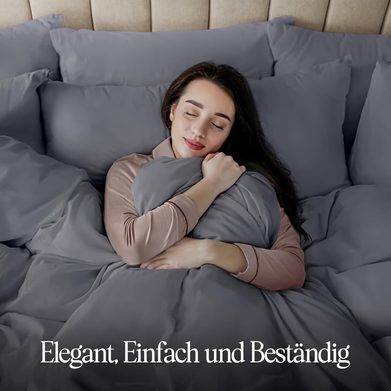 Utopia Bedding Mikroszálas Ágyneműhuzat 200x220 cm Szürke + 2 Párnahuzat