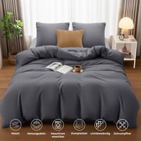 Utopia Bedding Mikroszálas Ágyneműhuzat 200x220 cm Szürke + 2 Párnahuzat 5