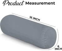Utopia Bedding Vankúš na krk, súprava 2 ks, 15x40 cm, valcový vankúš, dekoračný vankúš, sivý, opora pod kolená, podpora krku, joga, relaxácia 3