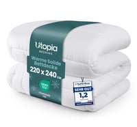 Utopia Bedding Pilotă 220x240 cm, albă, din microfibră, hipoalergenică, matlasată, călduroasă, de iarnă, pentru persoane alergice 1