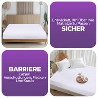 Utopia Bedding Premium vodootporna navlaka za madrac 140x200x20 cm s patentnim zatvaračem, zaštita od stjenica, potpuna zaštita madraca 6