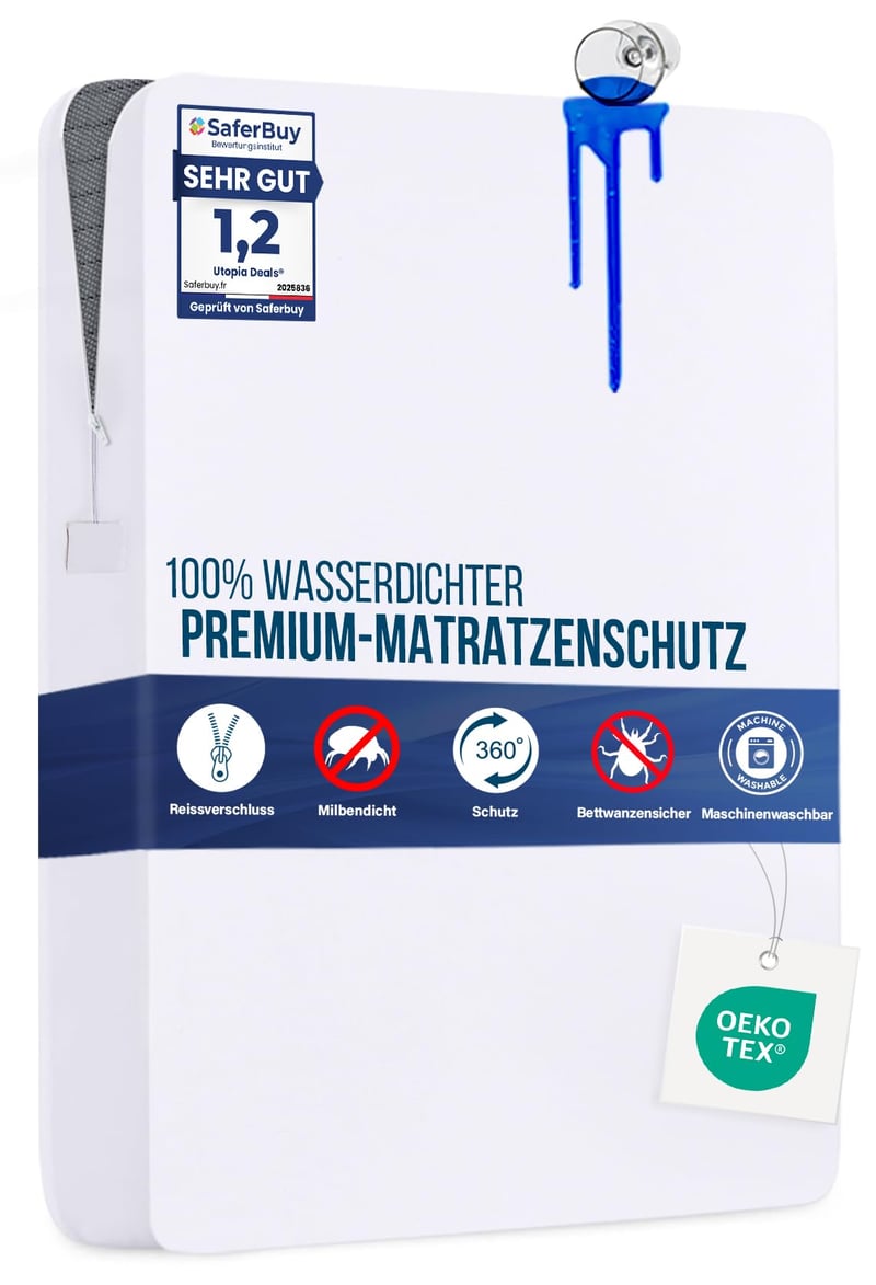Utopia Bedding prémiový nepremokavý chránič matraca, ochrana proti plošticiam