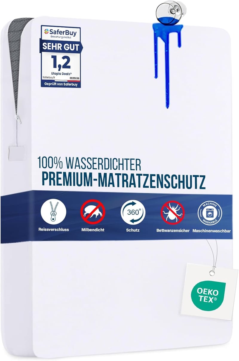 Utopia Bedding Premium vízálló matracvédő huzat, poloska elleni védelem