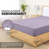 Napínacia plachta Utopia Bedding 160x200 cm, levanduľová – elastická ochranná plachta na matrac 4