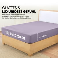 Napínacia plachta Utopia Bedding 160x200 cm, levanduľová – elastická ochranná plachta na matrac 2