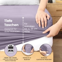 Napínacia plachta Utopia Bedding 160x200 cm, levanduľová – elastická ochranná plachta na matrac 5