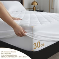 Utopia Bedding Steppelt Mikroszálas Matracvédő és Matractopper 30 cm-ig 3