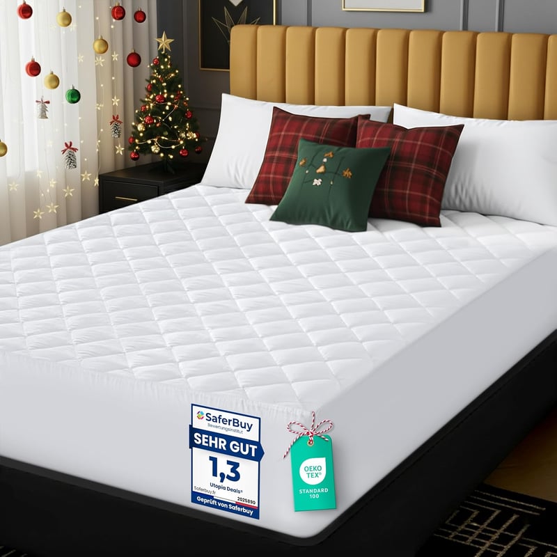 Utopia Bedding Steppelt Mikroszálas Matracvédő és Matractopper 30 cm-ig