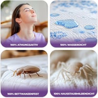 Utopia Bedding nepremokavý chránič matraca so zipsom 90x200x20 cm, 2 ks, s certifikátom Oeko-Tex 4