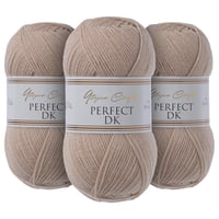 Priadza na pletenie Utopia Crafts DK 3x100g (900m), akrylová priadza s certifikátom Oeko-Tex 100 v teplej hnedej farbe na pletenie a háčkovanie 1
