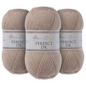 Utopia Crafts DK pređa za pletenje 3x100g (900m) akrilna pređa Oeko-Tex 100 u toploj smeđoj boji za pletenje i kukičanje
