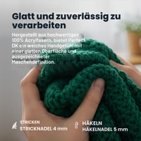 Utopia Crafts Priadza na pletenie a háčkovanie 3x100g (900m) DK Akrylová priadza Oeko-Tex 100 - Kukurične žltá 5