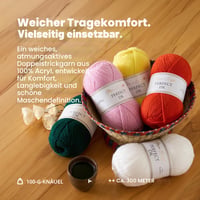 Utopia Crafts Priadza na pletenie a háčkovanie 3x100g (900m) DK Akrylová priadza Oeko-Tex 100 - Kukurične žltá 4