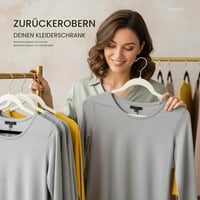 Utopia Home Premium baršunaste vješalice za odjeću, bijele, set od 20 komada, neklizajući set vješalica 7