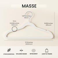 Utopia Home Premium baršunaste vješalice za odjeću, bijele, set od 20 komada, neklizajući set vješalica 2