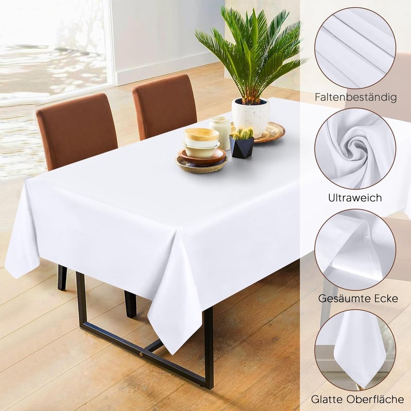 Utopia Kitchen 2 db mosható asztalterítő 152x213 cm fehér vízálló poliészter