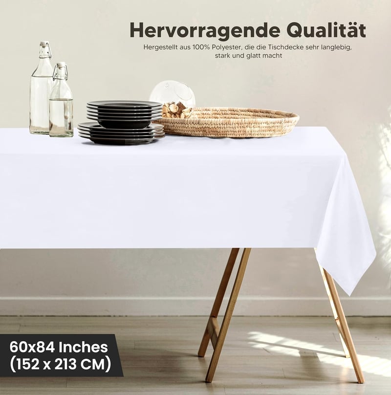 Utopia Kitchen 2 db mosható asztalterítő 152x213 cm fehér vízálló poliészter