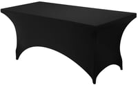 Utopia Kitchen Elastický obrus na stôl, čierny, na stôl so 4 nohami (122 cm), polyester a spandex, možno prať v práčke, nekrčivý, 1 ks 4