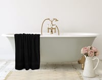 Utopia Towels set 2 prosoape de baie mari din bumbac, negre, cu agățătoare, prosop de saună 90 x 180 cm 8