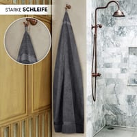 Utopia Towels 2 ks veľké bavlnené osušky s pútkom, saunové uteráky, osušky 90x180 cm, sivé 7