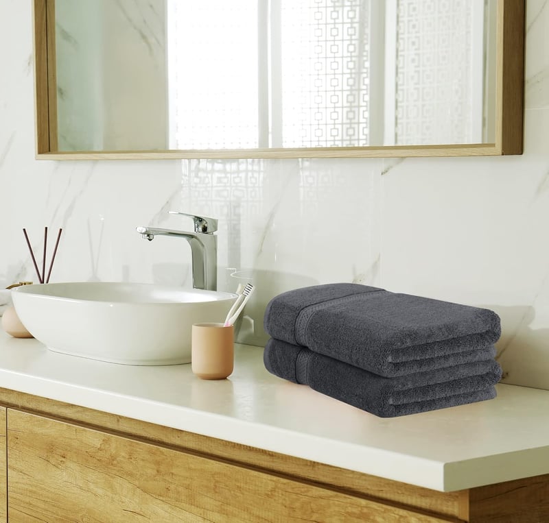 Utopia Towels 8 részes pamut törölköző szett szürke 2 fürdő 2 kéz 4 mosóruha