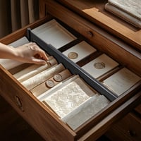 Organizator de sertar și separator de sertar din bambus Utoplike, înălțime 10,1 cm 6