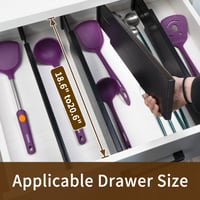 Organizator de sertar și separator de sertar din bambus Utoplike, înălțime 10,1 cm 2
