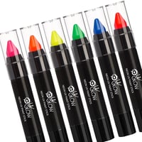 UV Glow Neon UV Ceruza Szett - Arcra és Testre, 6 Szín, UV Fény Alatt Világít 1