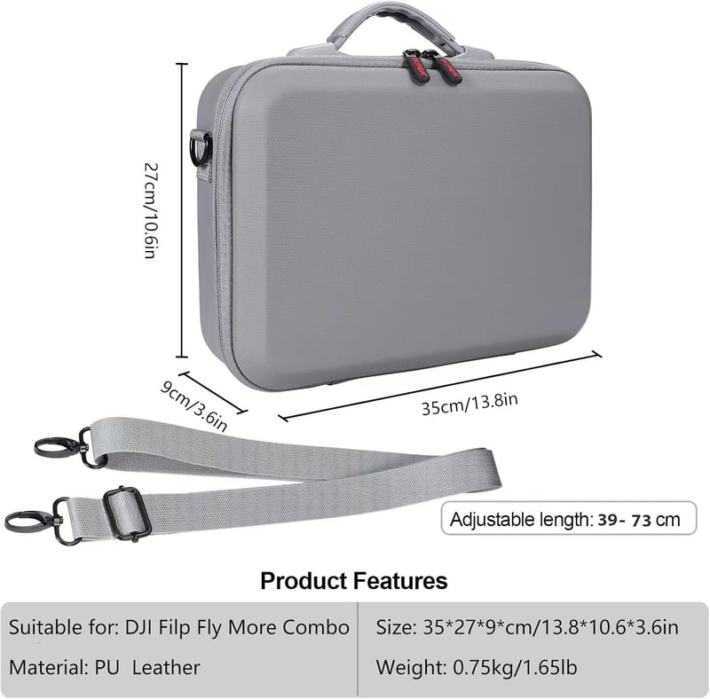 Uvafly DJI Flip Fly More Combo táska, hordozható utazási tok drón és RC 2 távirányító kiegészítőkhöz