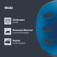 Detská cyklistická prilba Uvex 4kidz - džínsovo modrá matná - 55-58 cm 2