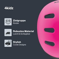 Cască de ciclism pentru copii Uvex 4kidz - Power Pink Mat - 51-55 cm - Ajustare individuală a dimensiunii - Interior lavabil 2