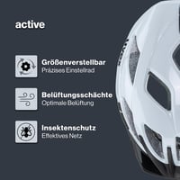 Uvex Active uniszex kerékpáros bukósisak - cloud-silver - 56-60 cm 2