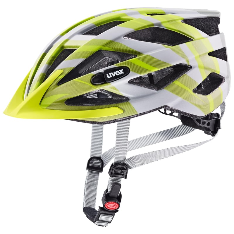 Uvex Air Wing CC Ľahká cyklistická prilba pre mužov a ženy - Sivá-limetková matná - 56-60 cm - Individuálne nastavenie veľkosti - Možnosť rozšírenia o LED svetlo