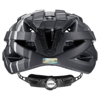 Cască de ciclism ușoară Uvex Air Wing CC pentru bărbați și femei - negru-argintiu mat - 52-57 cm - reglare individuală a dimensiunii - compatibilă cu lumină LED 3