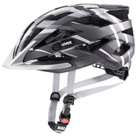 Cască de ciclism ușoară Uvex Air Wing CC pentru bărbați și femei - negru-argintiu mat - 52-57 cm - reglare individuală a dimensiunii - compatibilă cu lumină LED 1