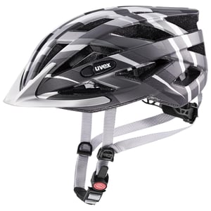 Cască de ciclism ușoară Uvex Air Wing CC pentru bărbați și femei - negru-argintiu mat - 52-57 cm - reglare individuală a dimensiunii - compatibilă cu lumină LED