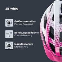 Uvex Air Wing kerékpáros sisak - rózsaszín-fehér - 52-57 cm 2