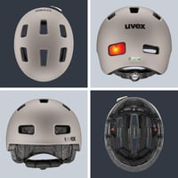 Cyklistická prilba Uvex City 4 pre mužov a ženy – Ľahká mestská prilba – Warm Grey Matt – 51 – 55 cm – Individuálne nastavenie veľkosti – Umývateľná výstelka 4