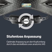 Uvex City i-vo könnyű város kerékpáros sisak LED fénnyel unisex - 52 - 57 cm, All Black Matte, Gen. 2 UK 5