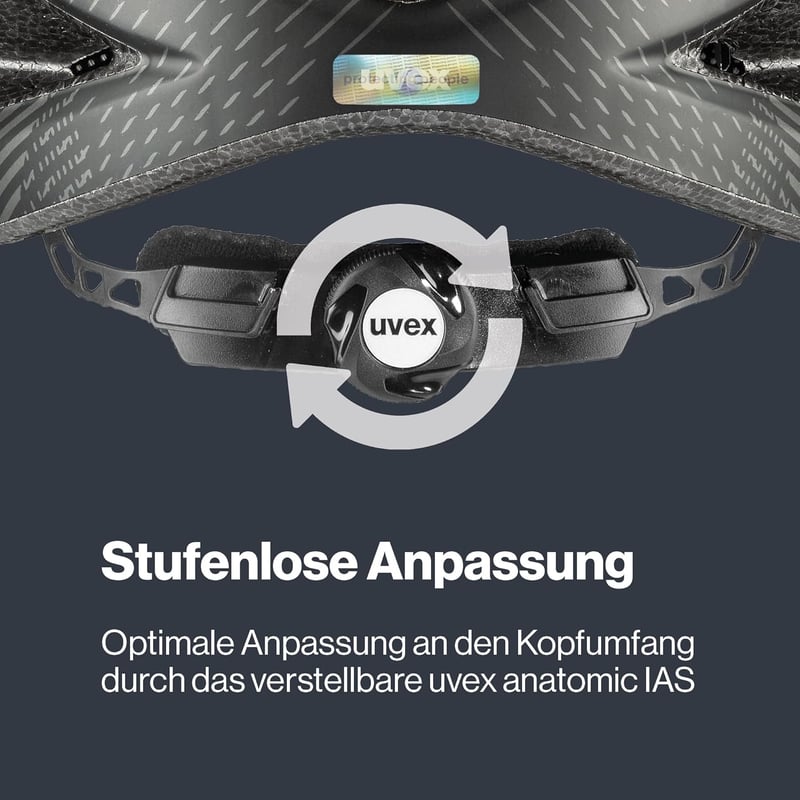 Uvex City i-vo könnyű város kerékpáros sisak LED fénnyel unisex - 52 - 57 cm, All Black Matte, Gen. 2 UK