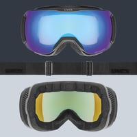 uvex Downhill 2100 CV Unisex Síszemüveg - Fekete Matt/Kék-Zöld, Polikarbonát Lencsével, Párásodásgátló, Snowboardozáshoz is 4