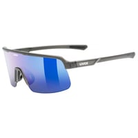 Ochelari sport Uvex dyrt - Smoke Gray Matt/Blue Mirror - Câmp vizual larg - Protecție 100% UV - Ochelari de soare sport pentru bărbați și femei 1
