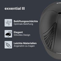 Cască de echitație Uvex Exxential III - Design Inmould ușor - Decupaj pentru coada de cal - Negru mat - Mărime L-XL - Echipament de echitație sigur și confortabil 2
