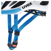 Cască de ciclism off-road ușoară, unisex, Uvex Flash, ajustare individuală a dimensiunii, interior lavabil, alb-albastru, 57-61 cm 2